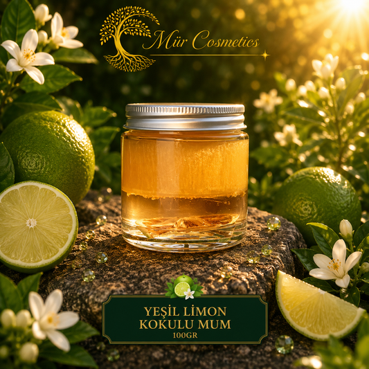 Mür Yeşil Limon Kokulu Mum - 100 Gram