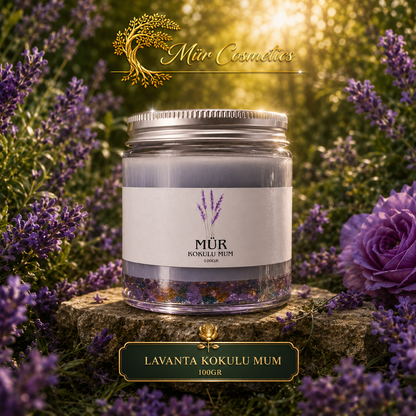Mür Lavanta Kokulu Mum - 100 Gram