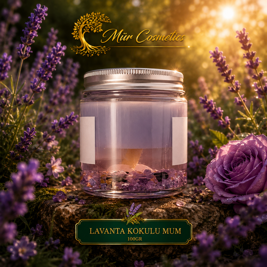 Mür Lavanta Kokulu Mum - 100 Gram