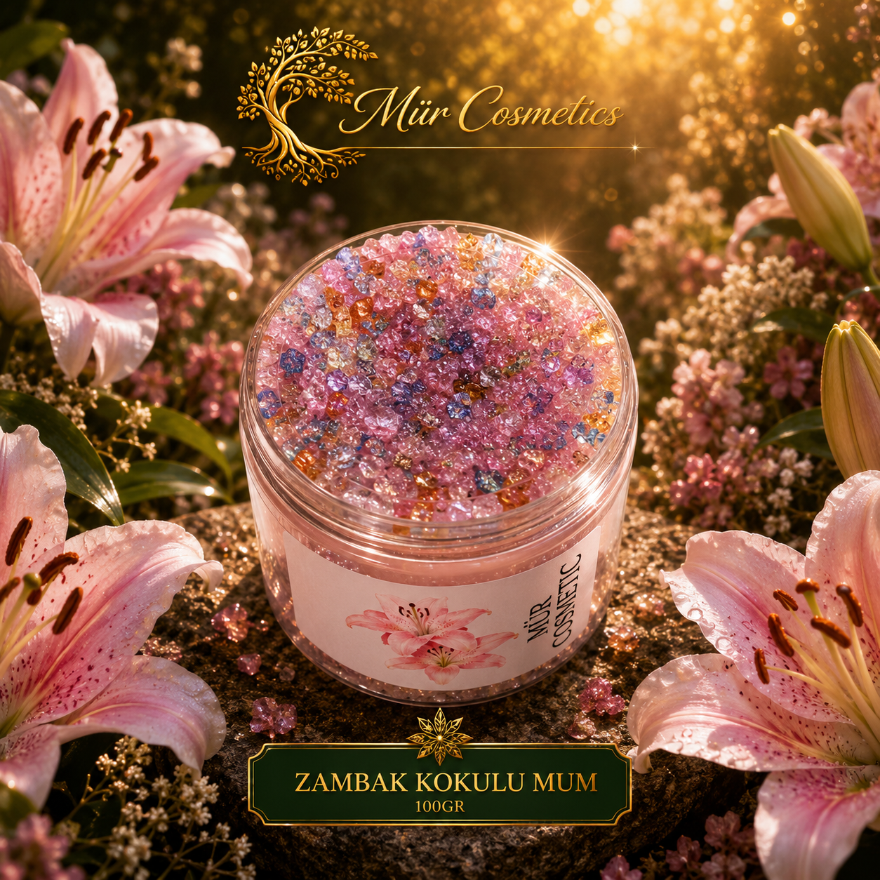 Mür Zambak Kokulu Mum - 100 Gram
