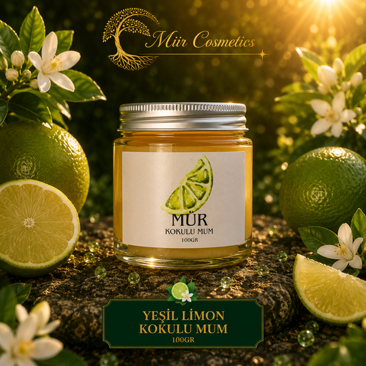 Mür Yeşil Limon Kokulu Mum - 100 Gram